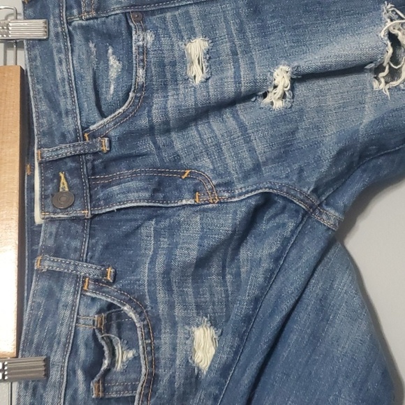Abercrombie & Fitch jeans women's size 2 blue ripped destroyed holes Grunge - Picture 7 of 15